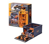 Bburago - Pit Stop McLaren MCL38 (2024) #4 Norris, Coffret avec Diorama, Véhicule 1:43 et 6 Mécaniciens, Réplique Détaillée, Licence McLaren, Âge 3+ Ans