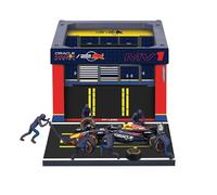 Bburago - Pit Stop Red Bull RB20 (2024) #1 Verstappen, Coffret avec Diorama, Véhicule 1:43 et 6 Mécaniciens, Réplique Détaillée, Licence Red Bull, Âge 3+ Ans