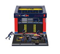 Bburago - Pit Stop Red Bull RB20 (2024) #1 Verstappen, Speelset met Diorama, Voe