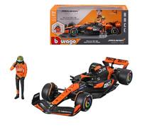 Bburago Race McLaren MCL38 1:24 2024 avec figurine, Norris #4