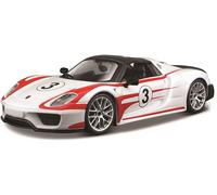 2020 Porsche 918 Weissach N°3 Blanc/Rouge 1:24 Bburago 18-28009