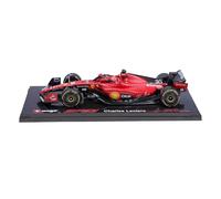 Bburago - Racing - Ferrari SF-23 - Formule 1 Deluxe - avec Casque - #16 Leclerc - Voiture de Course Miniature à l'échelle 1:18 - Jouet de Collection - A partir de 14 Ans