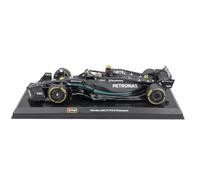 Véhicule Bburago MB AMG W14 E Performance avec casque Hamilton