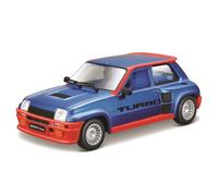 Bburago - Renault 5 Turbo, Miniature 1:24, Réplique Détaillée avec Portes Ouvrables, Disponible en Bleu et Rouge, Licence Renault, Âge Recommandé 3+ Ans