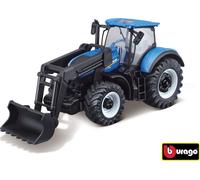 Bburago Tracteur agricole New Holland avec godet avant 1:43