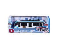Bburago - Tramway Miniature City Tram à l’échelle 1/64 - Véhicule Métal et Plastique très détaillé pour Enfants dès 3 Ans - sans Piles - 23,5 cm de Long - Collection et Jeu