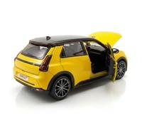 Bburago Voiture de Collection Compatible avec Renault 5 E-Tech 100% Electrique 2024 Jaune Pop Toit Noir R5 Série Limitée 1/24 Métal
