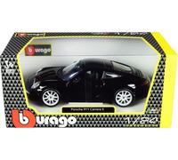 Bburago - Voiture miniature - Porsche 911 Carrera S (noire, échelle 1:24)