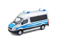 Bburago Voiture Modèle Mercedes Sprinter Police 1832006P Argent Bleu 1:50