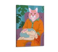BBVCCL Poster décoratif sur toile représentant un animal de compagnie - Impression d'art moderne pour chambre à coucher - 50 x 75 cm