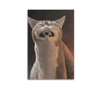 BBVCCL Poster décoratif sur toile représentant un chat tordu - Poster et image d'art moderne pour chambre à coucher - 30 x 45 cm