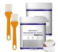 BBWELL Agent Anti-Fuite Étanche 600g,Agent de Revêtement Imperméable Transparent,Liquide Étanchéité Transparent,Avec une brosse et des gants,Pour Salle de Bain,Toilettes,Carrelage,Murs,Toit（2pcs）