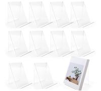 BBWELL Lot de 10 Serre Livres,Acrylique Transparent,Serre-Livres pour étagères, Antidérapants de Livre Robuste pour Chambre à Coucher, Bibliothèque, Bureau, école Et Bureau