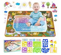 BBWELL Tappeto Magico Bambini,150×100cm Tappetino Da Disegno Riutilizzabile per Bambini,Tappetino per Disegnare Ad Acqua,Tappeto Disegno Acqua per Giocattoli Bambino 1 2 3Anni