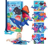 BBWOO Livres d'éveil,Jouet Bebe 0 3 6 Mois,Jouet Educatif Enfant,Livre Bebe 0 3 6 Mois,Livre Tissu Bébé Eveil,Jeux Bebe 0-3 Mois,Anneau Dentition Bebe (Style 1)