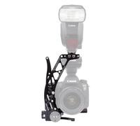 BBX ProMediaGear Boomerang Support de Flash Professionnel avec Verrouillage Rapide pour appareils Photo Canon Nikon Sony Photographes de Mariage Design modulaire Arca-Swiss Finition Noire anodisée