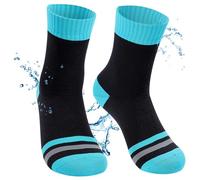 BBXWANG Chaussettes imperméables unisexes, respirantes, mi-mollet imperméables, chaussettes de course à pied, chaussettes extensibles pour homme, pour la randonnée, le cyclisme, bleu/noir, L