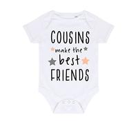 BBY7 Body pour bébé avec inscription « Cousins make the best friends », blanc, 6 mois
