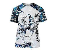 BBYOUTH T-Shirt 3D Dragon T-Shirt Belle Hipster Summer Casual Manches Courtes,Camo Dragon,XL