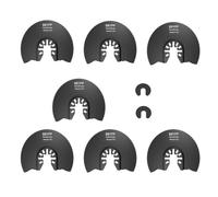 BBYPP 7pcs Lames de Scie Oscillantes Semi-circulaires, 88mm Diamètre Multi-outils Outils Multifonction Universels à Dégagement Rapide pour Bois Plastique PVC