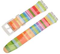 BBZ 17MM Bracelet en Silicone Compatible avec Swatch Watch Strap