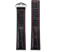 BBZ 20MM 22MM Folding Buckle cuir Watch Strap compatible avec Heuer Monaco Carrera Aquarace Series Men Concave Interface cuir Watch Bracelet