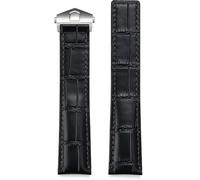 BBZ 20MM 22MM Folding Buckle cuir Watch Strap compatible avec Heuer Monaco Carrera Aquarace Series Men Concave Interface cuir Watch Bracelet