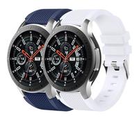 BBZ 2pcs Bracelet en Silicone 22mm Compatible avec Samsung Galaxy Watch 46 mm/Galaxy Watch 3 45 mm/Gear S3 Frontier/Huawei GT2, Bracelet de Sport en Silicone Souple pour Hommes et Femmes