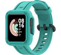 BBZ Bracelet Compatible avec Redmi Watch 2 Lite/MI Watch Lite 2/MI Watch Lite Bracelet,Bracelet de Remplacement Robuste avec étui de Protection pour Pare-Chocs