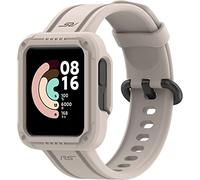 BBZ Bracelet Compatible avec Redmi Watch 2 Lite/MI Watch Lite 2/MI Watch Lite Bracelet,Bracelet de Remplacement Robuste avec étui de Protection pour Pare-Chocs
