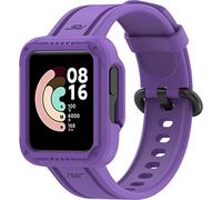 BBZ Bracelet Compatible avec Redmi Watch 2 Lite/MI Watch Lite 2/MI Watch Lite Bracelet,Bracelet de Remplacement Robuste avec étui de Protection pour Pare-Chocs