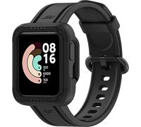 BBZ Bracelet Compatible avec Redmi Watch 2 Lite/MI Watch Lite 2/MI Watch Lite Bracelet,Bracelet de Remplacement Robuste avec étui de Protection pour Pare-Chocs