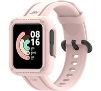 BBZ Bracelet Compatible avec Redmi Watch 2 Lite/MI Watch Lite 2/MI Watch Lite Bracelet,Bracelet de Remplacement Robuste avec étui de Protection pour Pare-Chocs