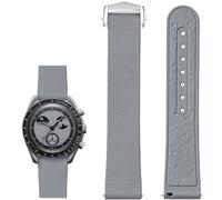 BBZ Bracelet de Montre Caoutchouc Fluoré 20mm Boucle Déployante en Acier Inoxydable, Dégagement Rapide FKM Caoutchouc Bande de Remplacement pour Femme Homme