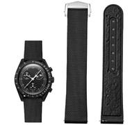 BBZ Bracelet de Montre Caoutchouc Fluoré 20mm Boucle Déployante en Acier Inoxydable, Dégagement Rapide FKM Caoutchouc Bande de Remplacement pour Femme Homme