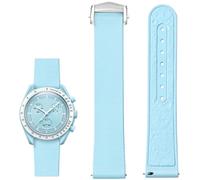 BBZ Bracelet de Montre Caoutchouc Fluoré 20mm Boucle Déployante en Acier Inoxydable, Dégagement Rapide FKM Caoutchouc Bande de Remplacement pour Femme Homme