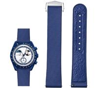 BBZ Bracelet de Montre Caoutchouc Fluoré 20mm Boucle Déployante en Acier Inoxydable, Dégagement Rapide FKM Caoutchouc Bande de Remplacement pour Femme Homme