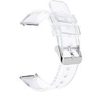 BBZ Sangle Transparente Compatible avec Samsung Galaxy Watch Active 2 Strap/Galaxy Watch 4 40mm/44mm Strap, 20mm Silicone Wristband for Galaxy Watch 4 Classic/Watch 3 41mm/Garmin Vivoactive 3