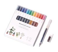BBZHUO Lot de 12 stylos colorés colorés japonais multicolores à pointe extra fine de 0,5 mm pour le coloriage, le dessin, le marquage, l'esquisse, l'écriture
