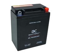 BC BATTERY Batterie de démarrage pour moto avec GEL 12V 12Ah BCB12AL-A-GEL Moto&Scooter, sans entretien, scellée, préchargée, similaire à YB12AL-A/A2