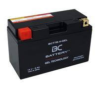 BC BATTERY Batterie de démarrage pour moto avec GEL 12V 6Ah BCT7B-4-GEL Moto&Scooter, sans entretien, scellée, préchargée, similaire à YT7B-BS