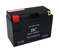 BC BATTERY Batterie de démarrage pour moto avec GEL 12V 8Ah BCT9B-4-GEL Moto&Scooter, sans entretien, scellée, préchargée, similaire à YT9B-BS