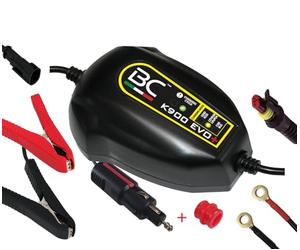 BC Battery Controller 700BCK9 Chargeur de Batterie et Mainteneur EVO+ 12V 1A Plomb/Lithium pour Motos, noir
