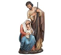 BC BUILDCLASSIC Statue de la Sainte Famille, Figurine catholique, 27,9 cm de Haut, Peinte à la Main