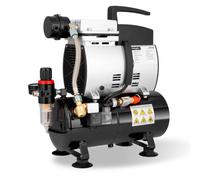 Bc-elec - AS-600 Compresseur Airbrush Silencieux 4L 350W 8 Bar Sans Huile - Double Pression 4/8 Bar Arographie
