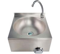 Bc-elec - ASS02 Lave-mains mural inox, commande au genou temporisée, évier à commande fémorale acier inoxydable gastronomie