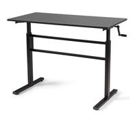Bc-Elec - Bs400002 Bureau Ajustable En Hauteur (76-114cm) Avec Plateau 120x60cm, Bureau Ergonomique, Bureau Debout Manuel Noir