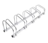 Bc-Elec - Bs400005 Rack À Vélos, Support De Rangement Bicyclette, Râtelier Vélo, Support Pour 5 Vélos, Au Sol Ou Mural Gris