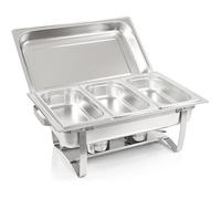 RECHAUD CHAUFFE-PLATS 3X GN1/3 BAIN MARIE AVEC COUVERCLE, 60x37x29CM