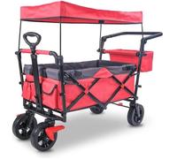 Varan Motors - FW005 Chariot main avec toit, frein et pliable, 122x55x109cm, max. 90kg chariot de transport